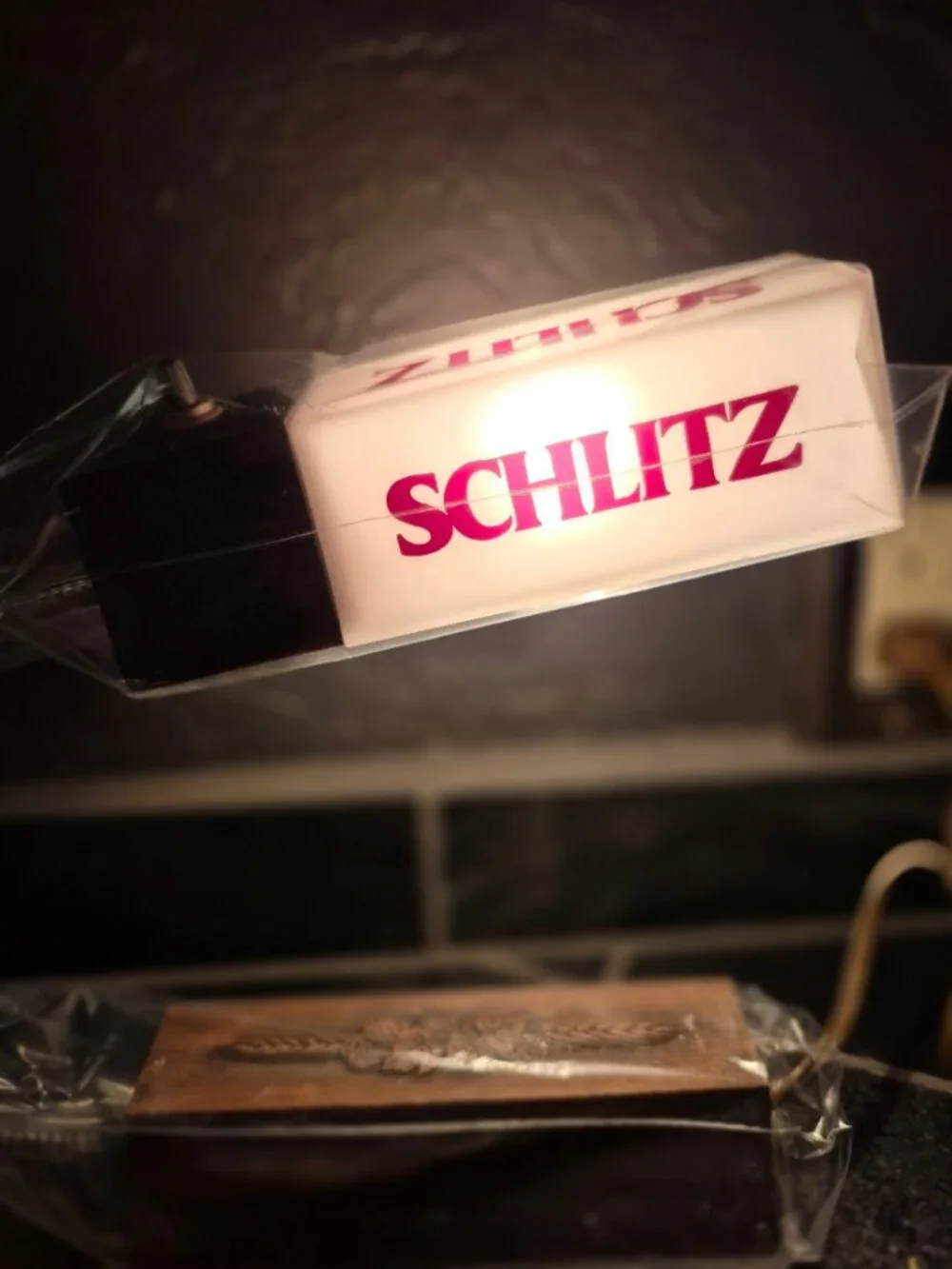 Vintage Schlitz Gooseneck Cash Register Light 1982